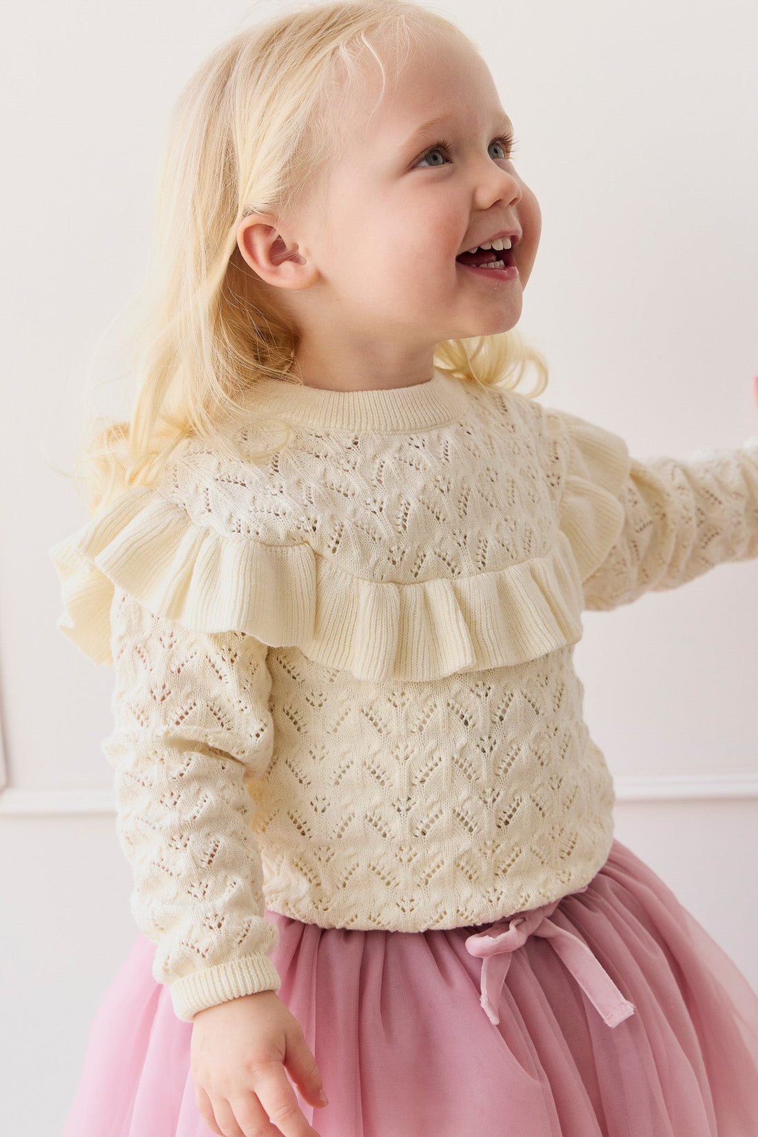 Beth Knit - Parchment Childrens Jumper from Jamie Kay Australia