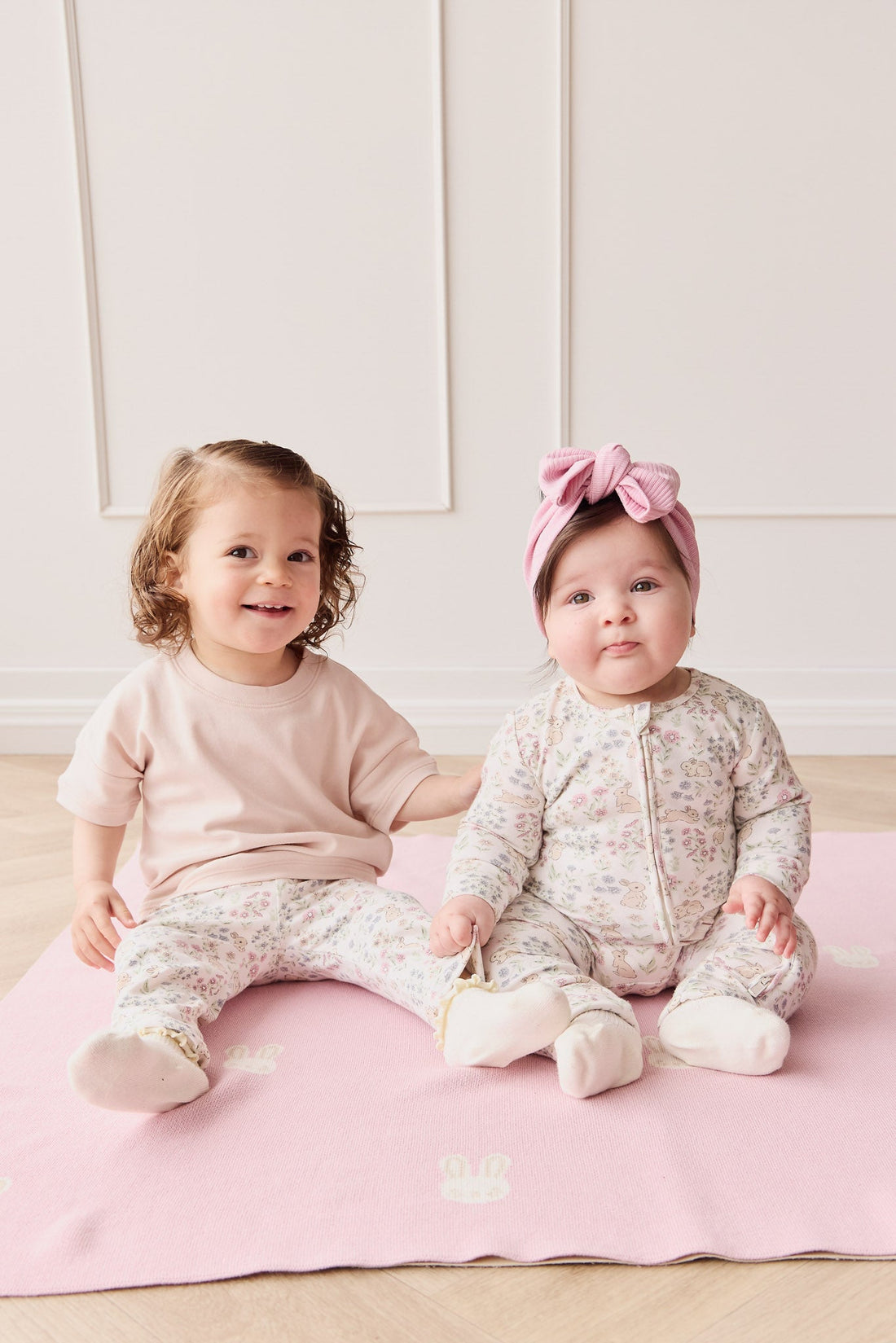 Organic Cotton Frankie Onepiece - Penny's Egg Hunt Parisian Pink Childrens Onepiece from Jamie Kay Australia