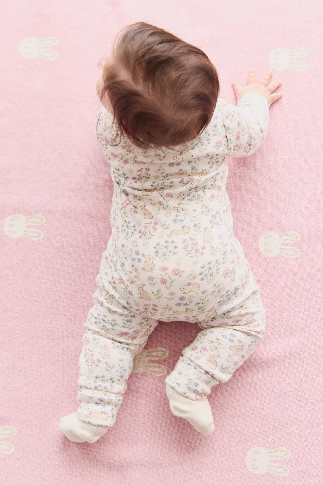 Organic Cotton Frankie Onepiece - Penny's Egg Hunt Parisian Pink Childrens Onepiece from Jamie Kay Australia