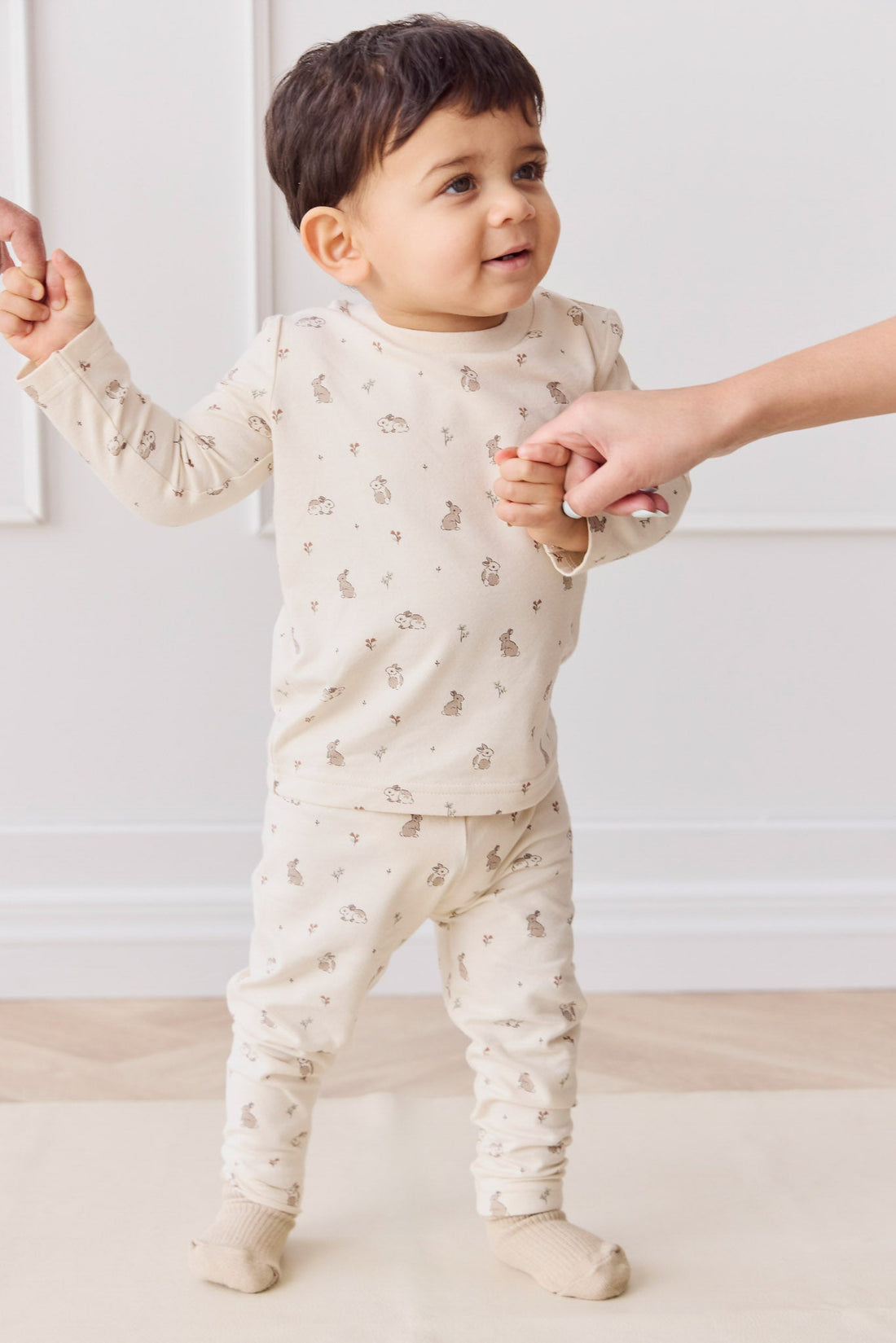 Organic Cotton Avis Long Sleeve Pyjama Set - Hoppy Days Childrens Pyjama from Jamie Kay Australia