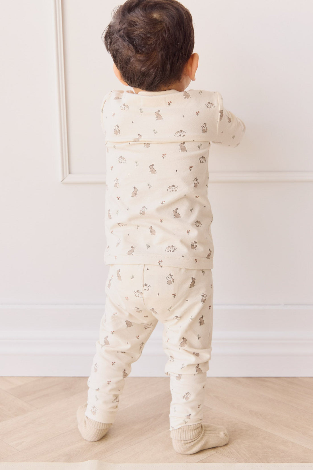 Organic Cotton Avis Long Sleeve Pyjama Set - Hoppy Days Childrens Pyjama from Jamie Kay Australia