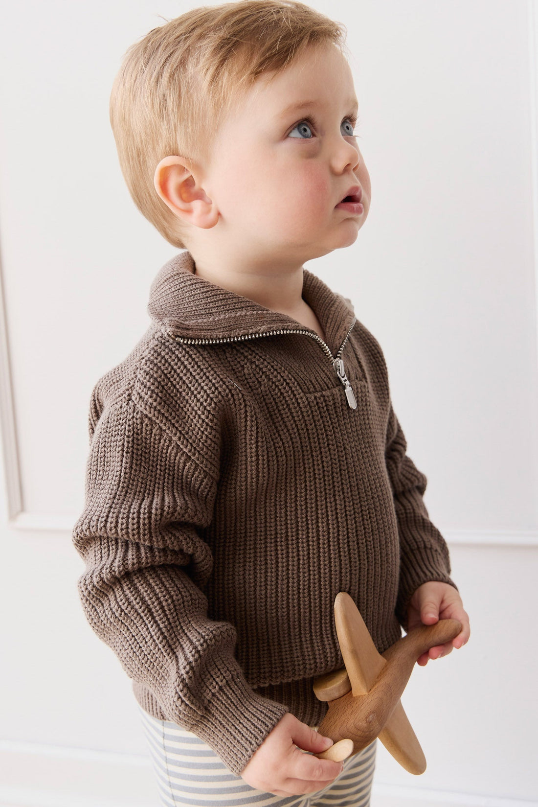 Nicholas Half Zip Jumper - Iroke Childrens Jumper from Jamie Kay Australia