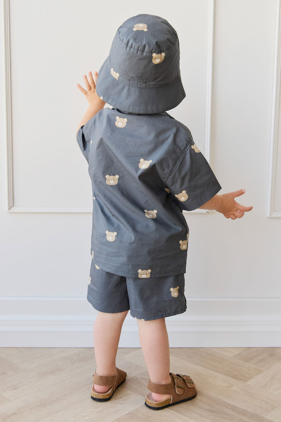 Organic Cotton Silas Short - Bobby Bears Shadow Childrens Short from Jamie Kay Australia