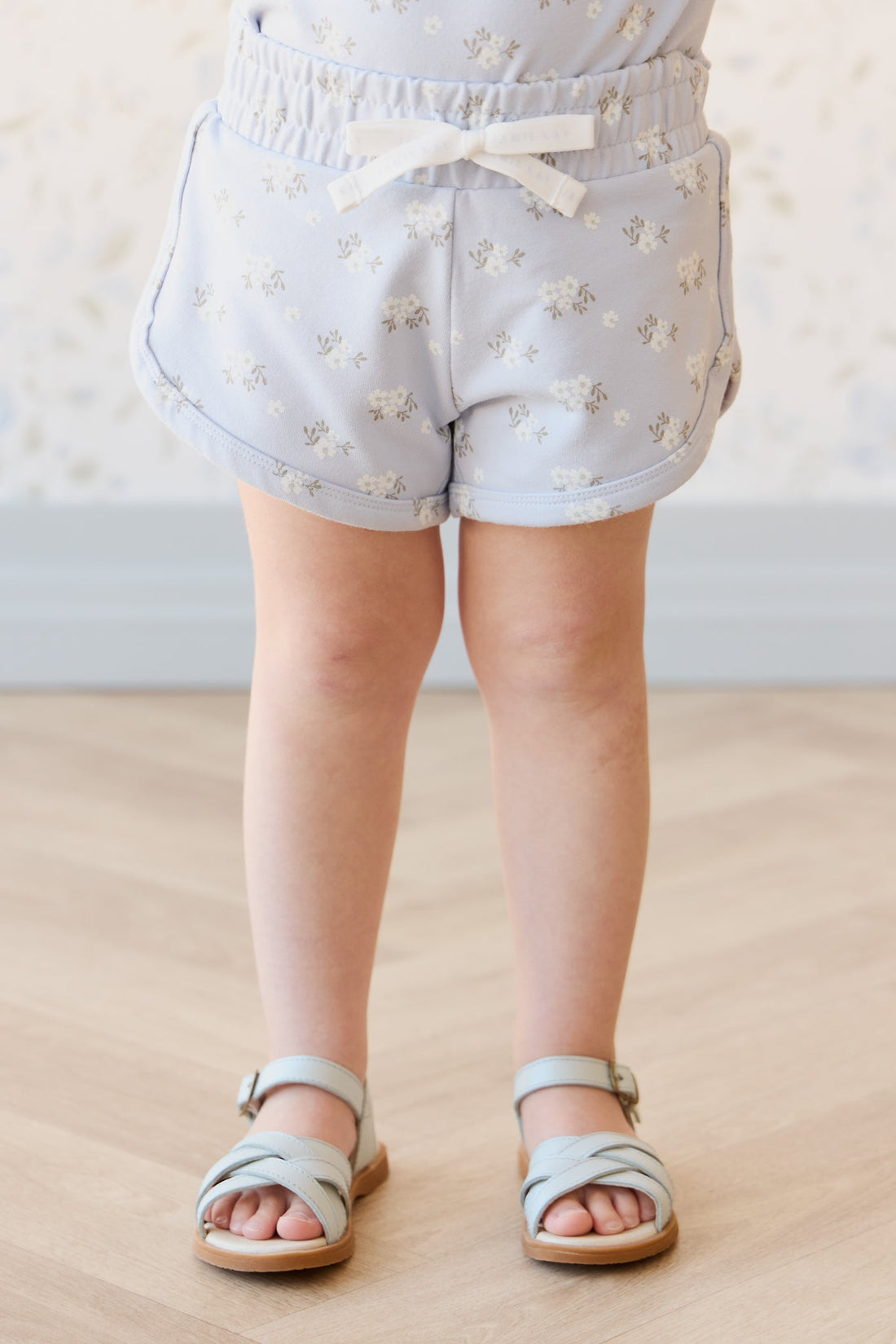 Organic Cotton Ivy Shortie - Rose Floral Smoke Childrens Short from Jamie Kay Australia