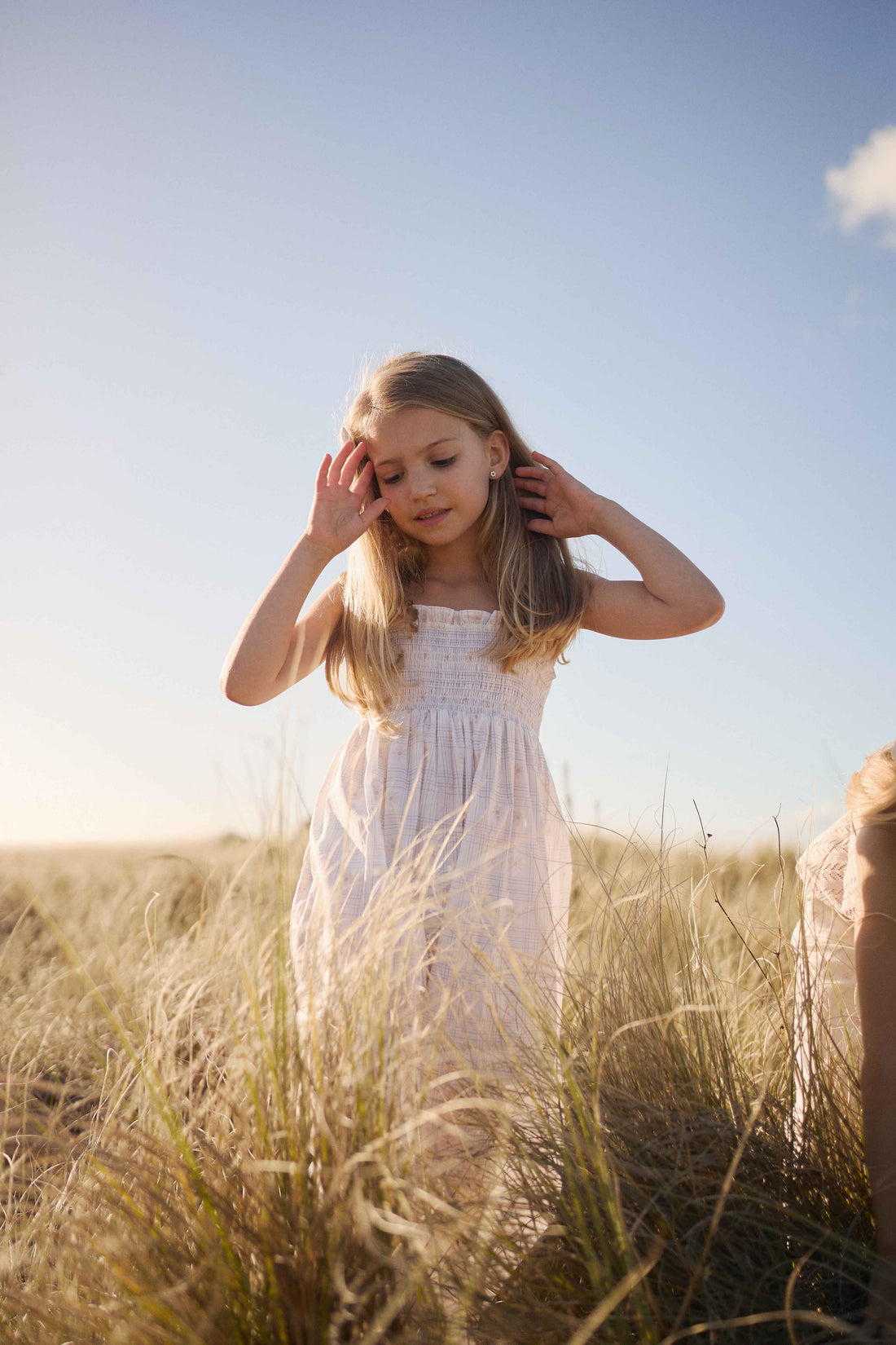 Organic Cotton Arabella Jumpsuit - Marguerite Egret Childrens Jumpsuit from Jamie Kay Australia