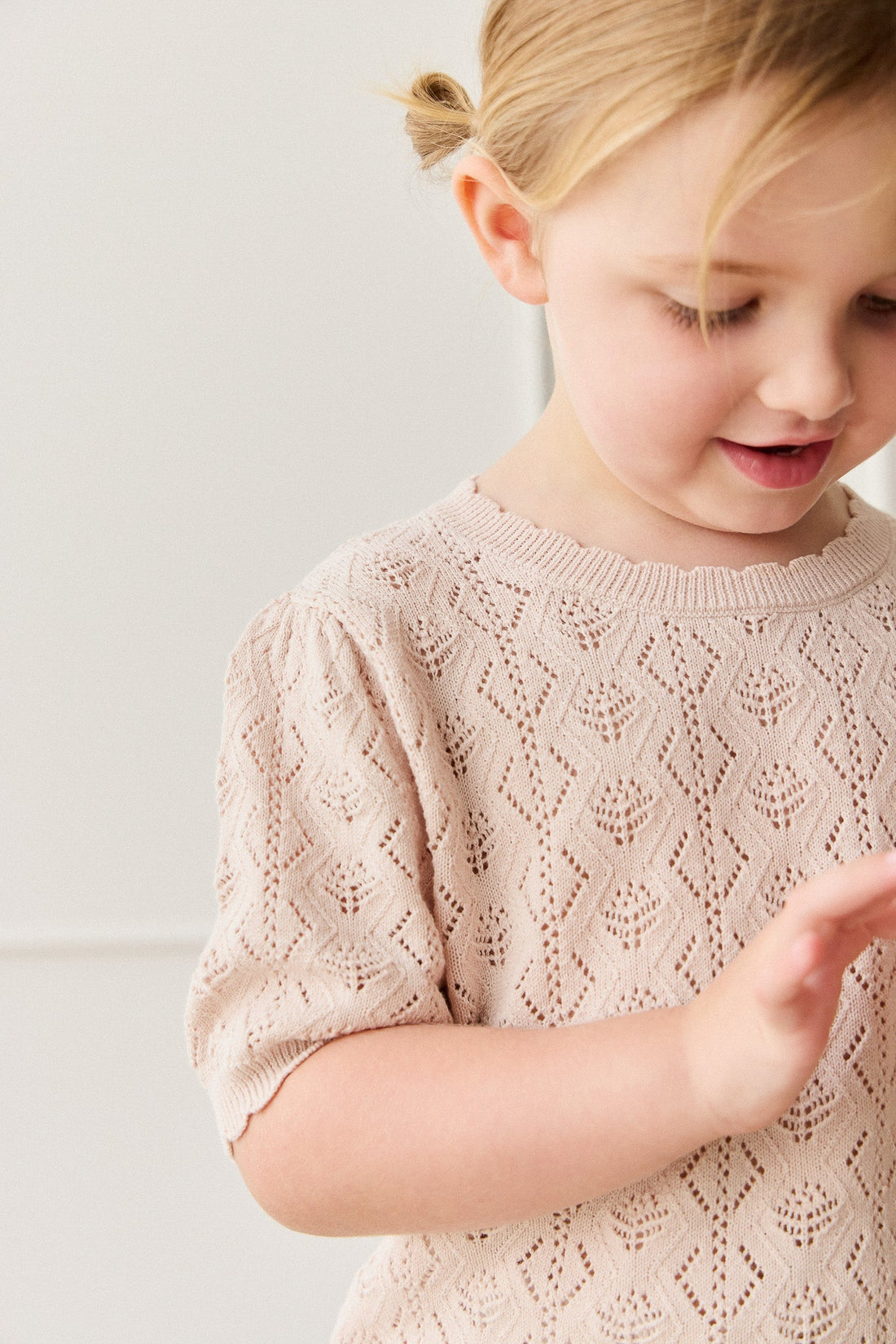 Mila Knitted Top - Dainty Pink Childrens Top from Jamie Kay Australia