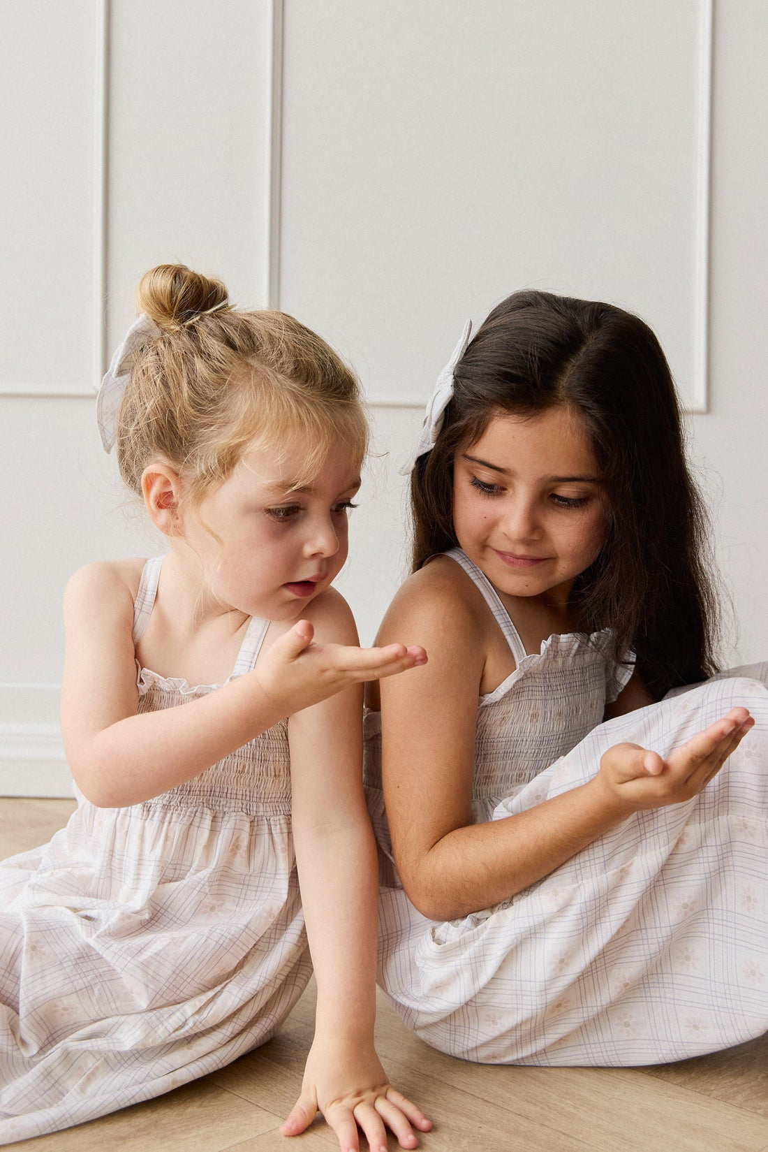 Organic Cotton Arabella Jumpsuit - Marguerite Egret Childrens Jumpsuit from Jamie Kay Australia