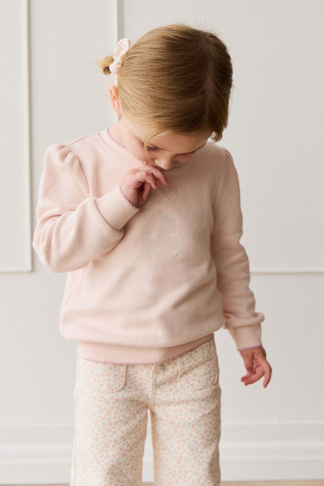 Organic Cotton Monroe Sweatshirt - Morganite Cerise Childrens Top from Jamie Kay Australia