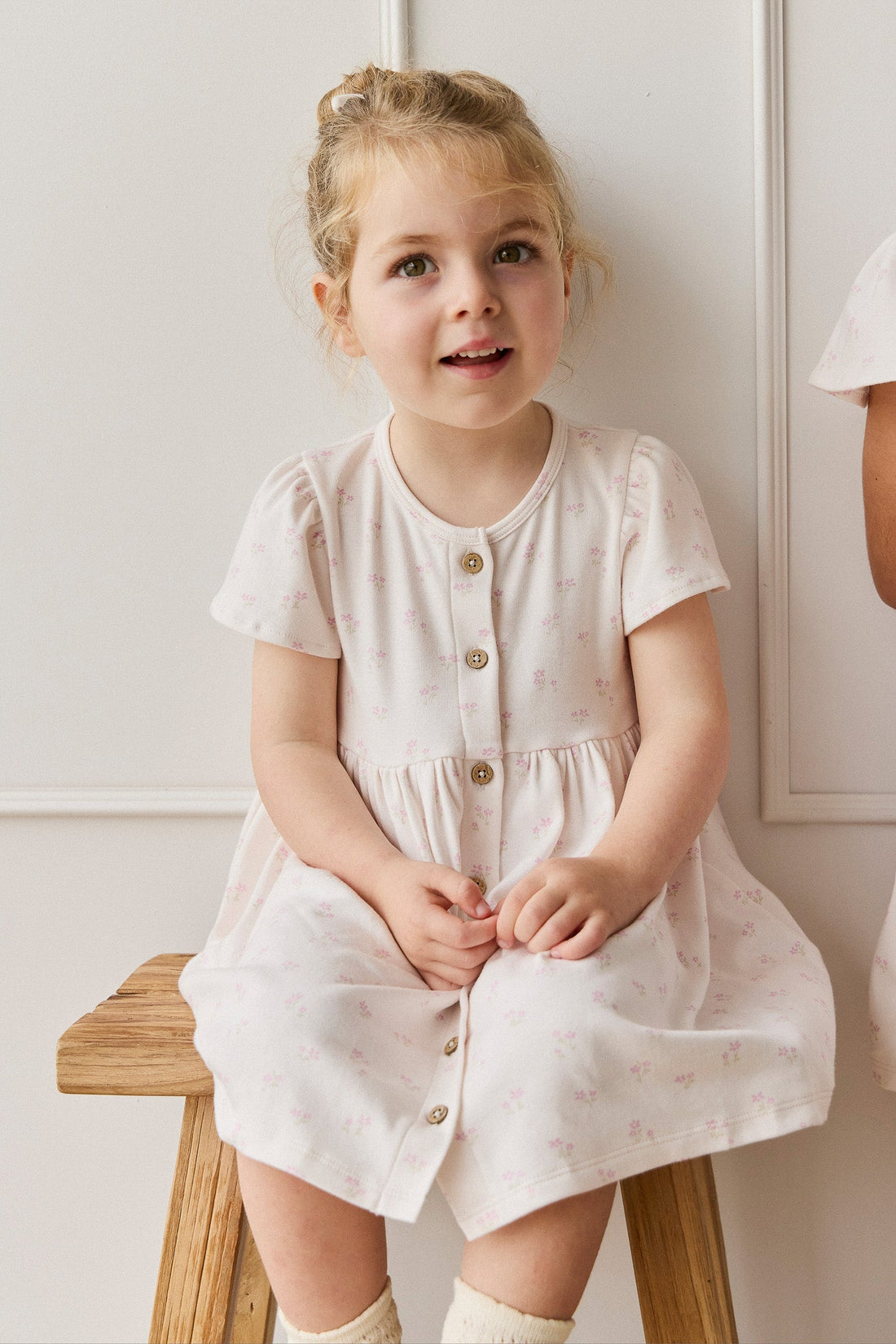 Organic Cotton Dahlia Dress - Pauline Pink Childrens Dress from Jamie Kay Australia