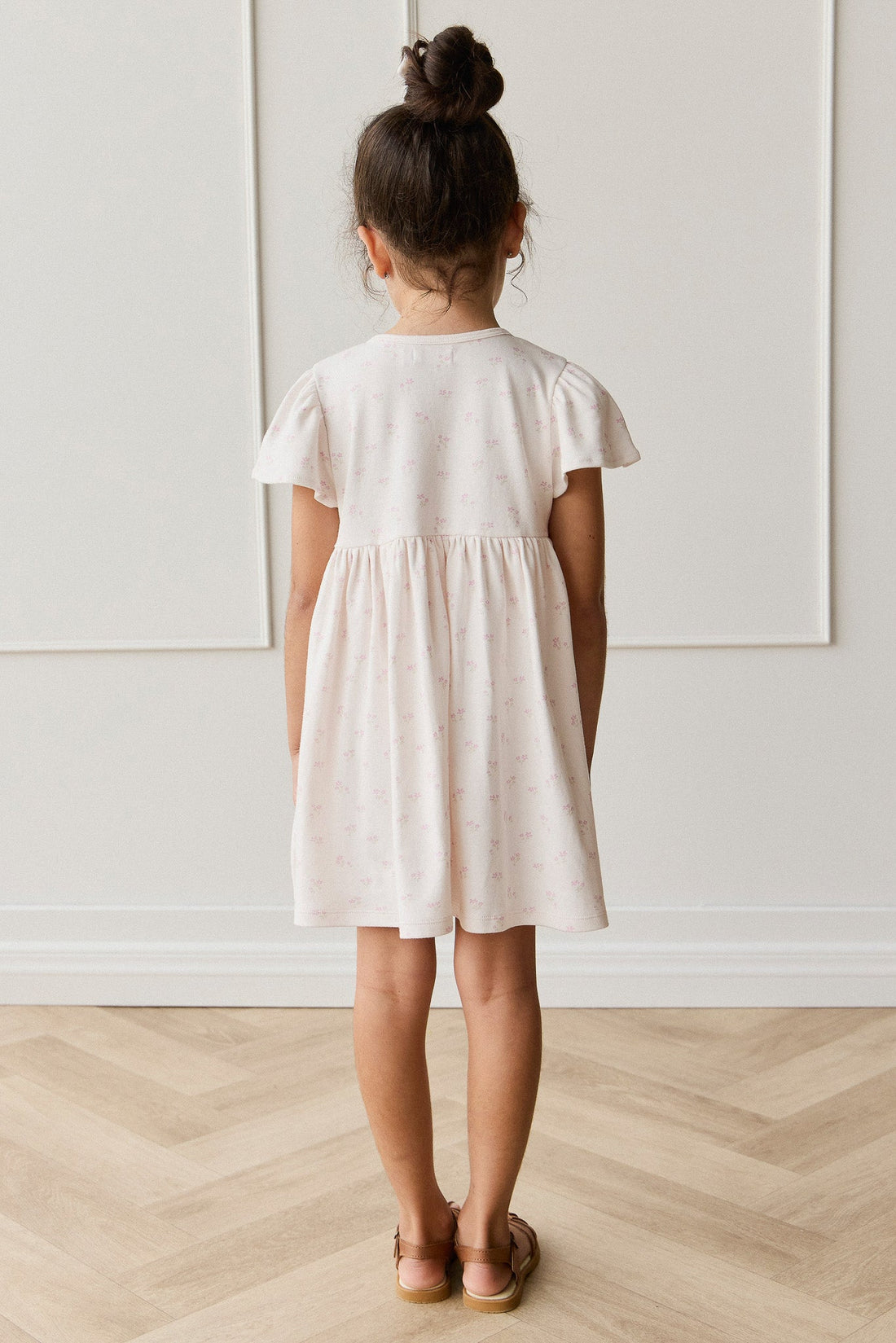 Organic Cotton Dahlia Dress - Pauline Pink Childrens Dress from Jamie Kay Australia