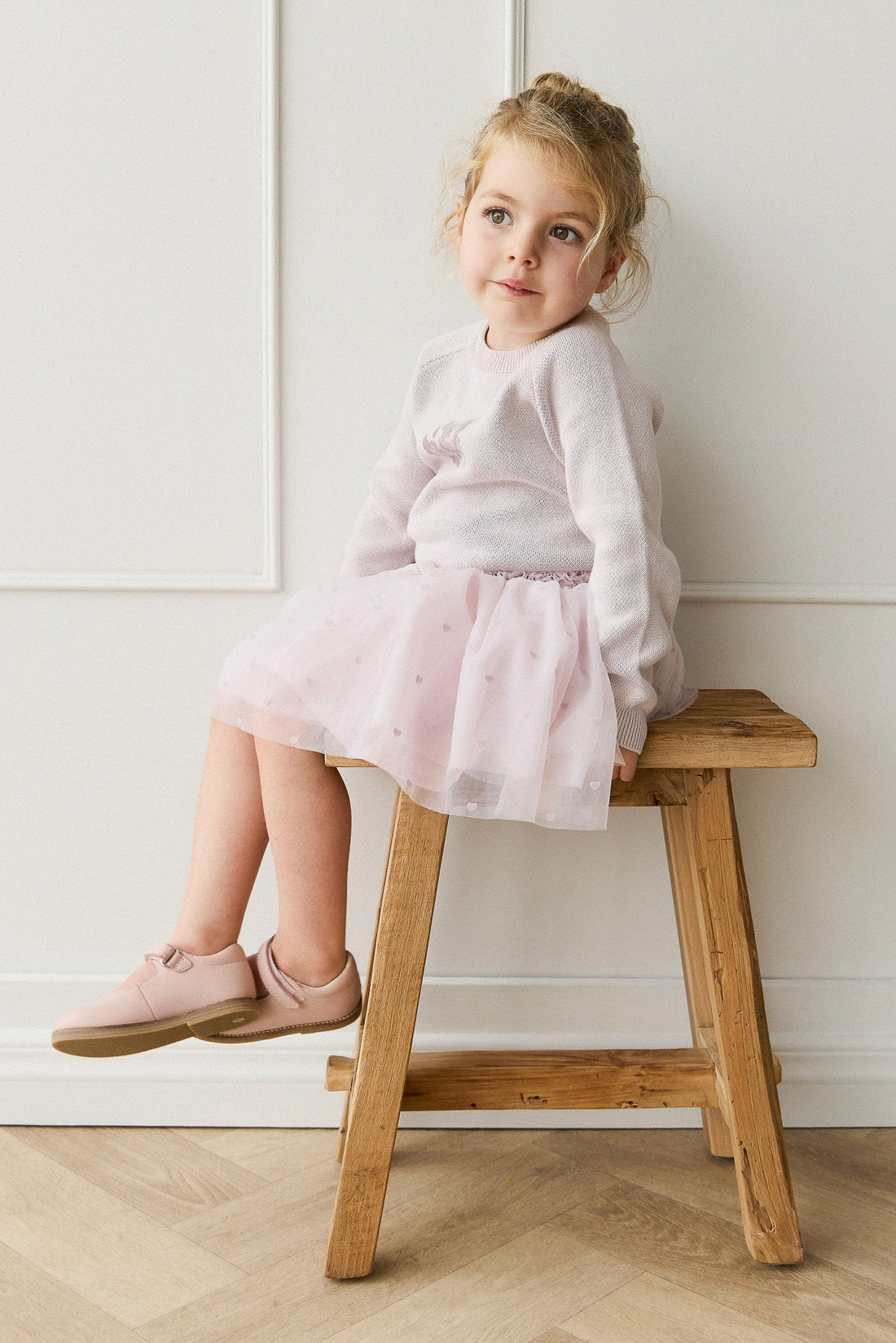 Lottie Skirt - Petite Heart Flocking Childrens Skirt from Jamie Kay Australia