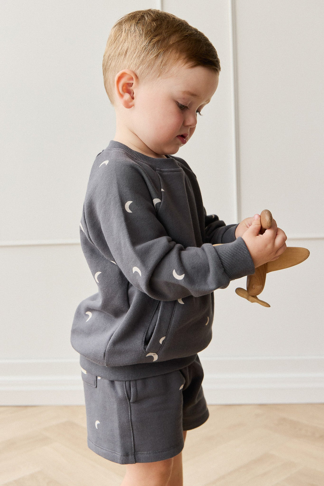 Organic Cotton Jalen Short - Crescent Moon Icelandic Childrens Short from Jamie Kay Australia