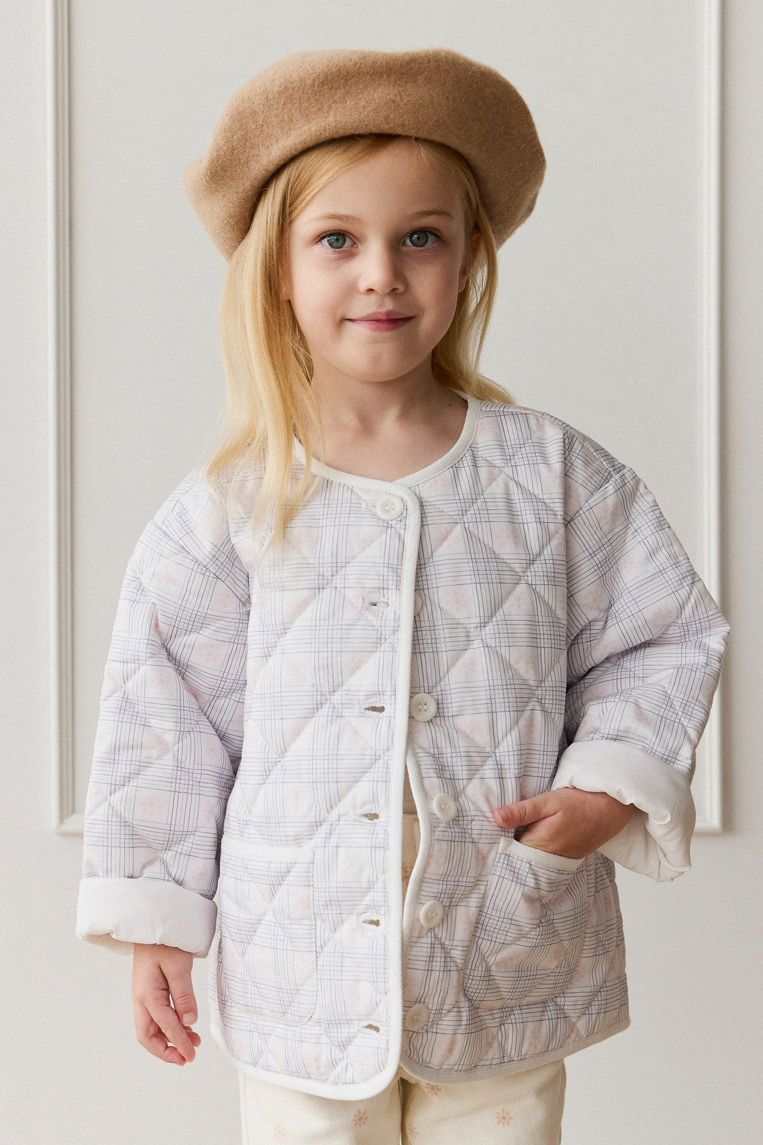 Ariel Jacket - Marguerite Egret Childrens Jacket from Jamie Kay Australia