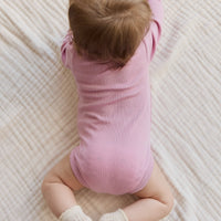 Organic Cotton Modal Long Sleeve Bodysuit - Dahlia Childrens Bodysuit from Jamie Kay Australia