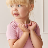 Organic Cotton Modal Henley Tee - Dahlia Childrens Top from Jamie Kay Australia