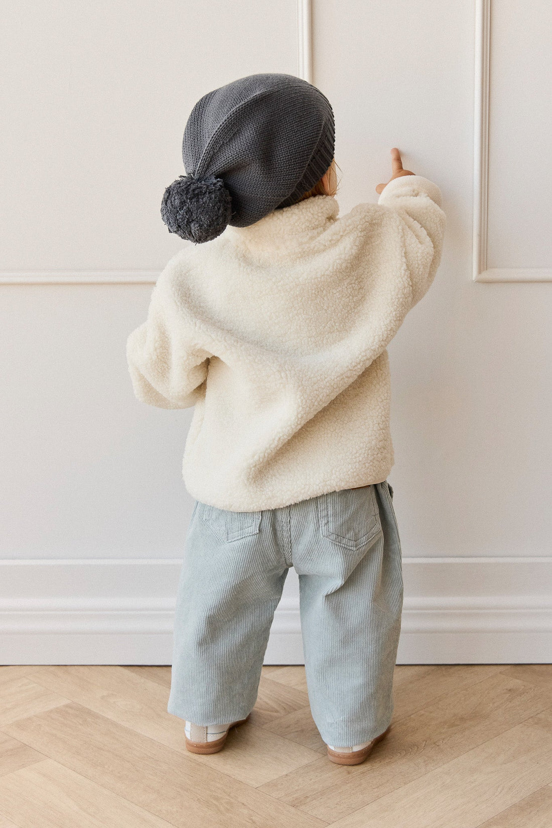 Henrik Zip Pullover - Natural Childrens Jacket from Jamie Kay Australia