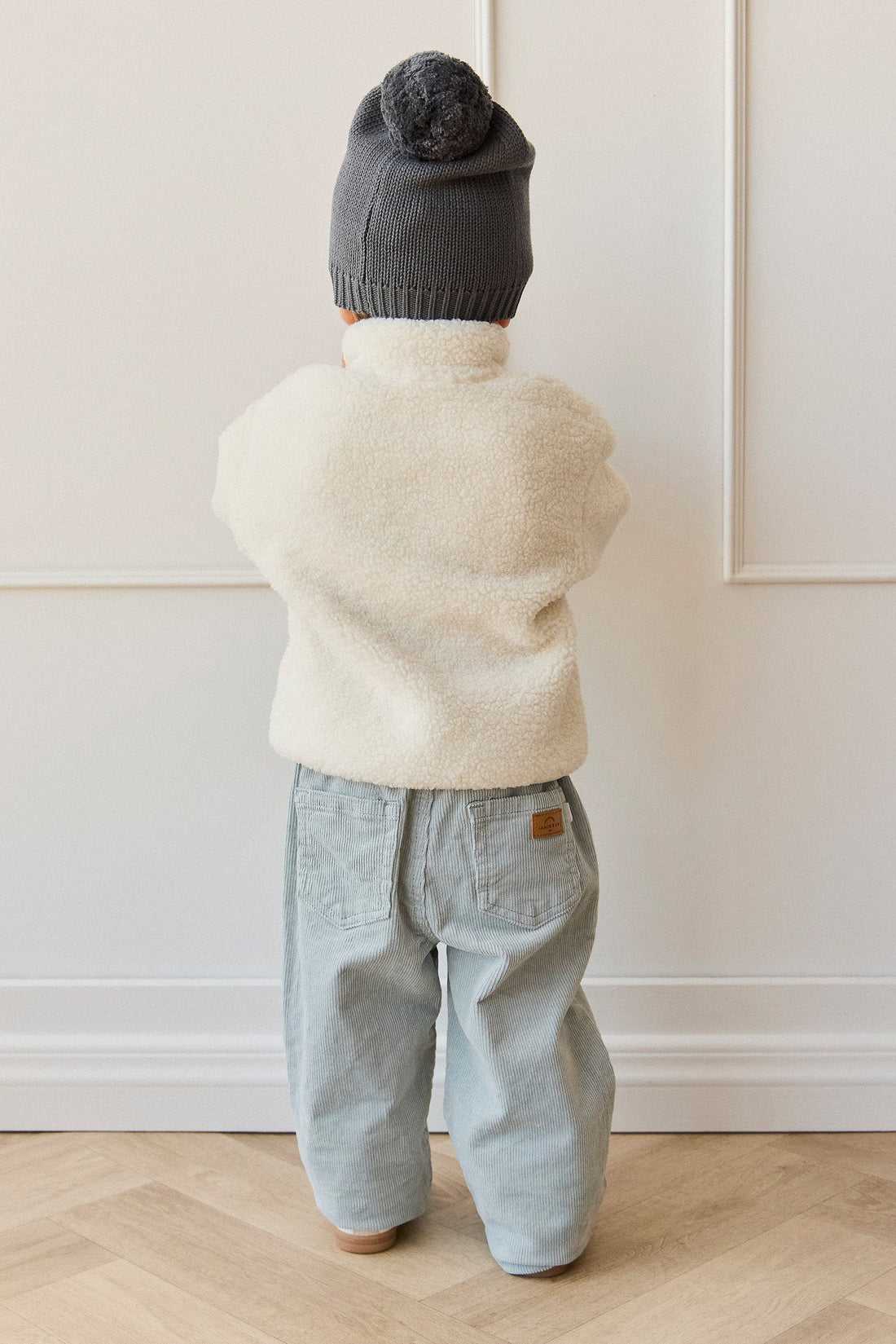 Henrik Zip Pullover - Natural Childrens Jacket from Jamie Kay Australia