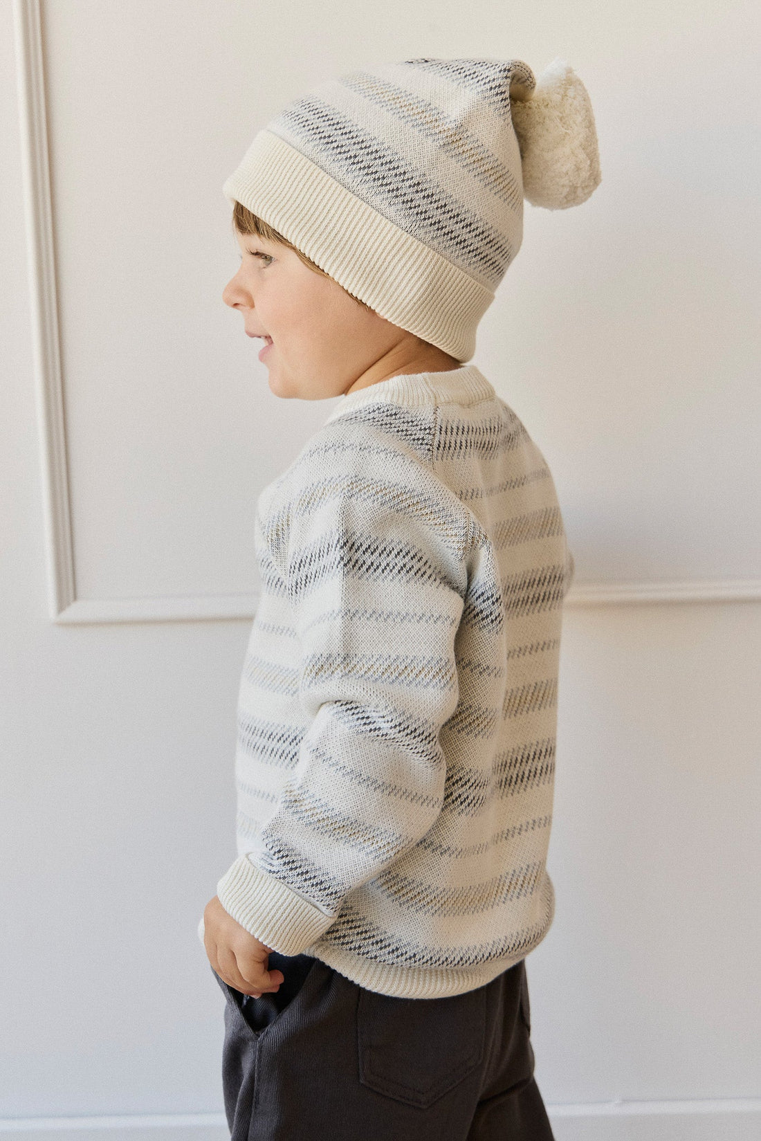 Cedric Knitted Jumper - Cedric Stripe Coast Childrens Jumper from Jamie Kay Australia