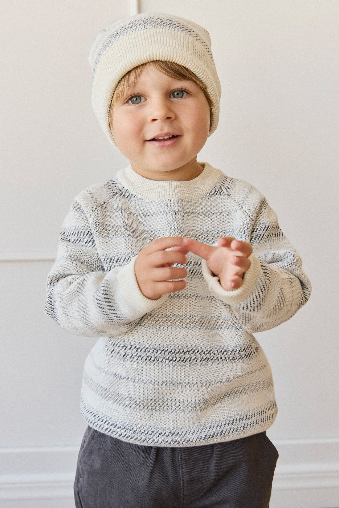 Cedric Knitted Jumper - Cedric Stripe Coast Childrens Jumper from Jamie Kay Australia
