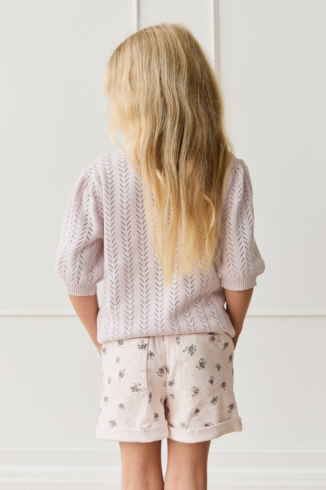 Aria Knitted Top - Pale Lilac Childrens Jumper from Jamie Kay Australia