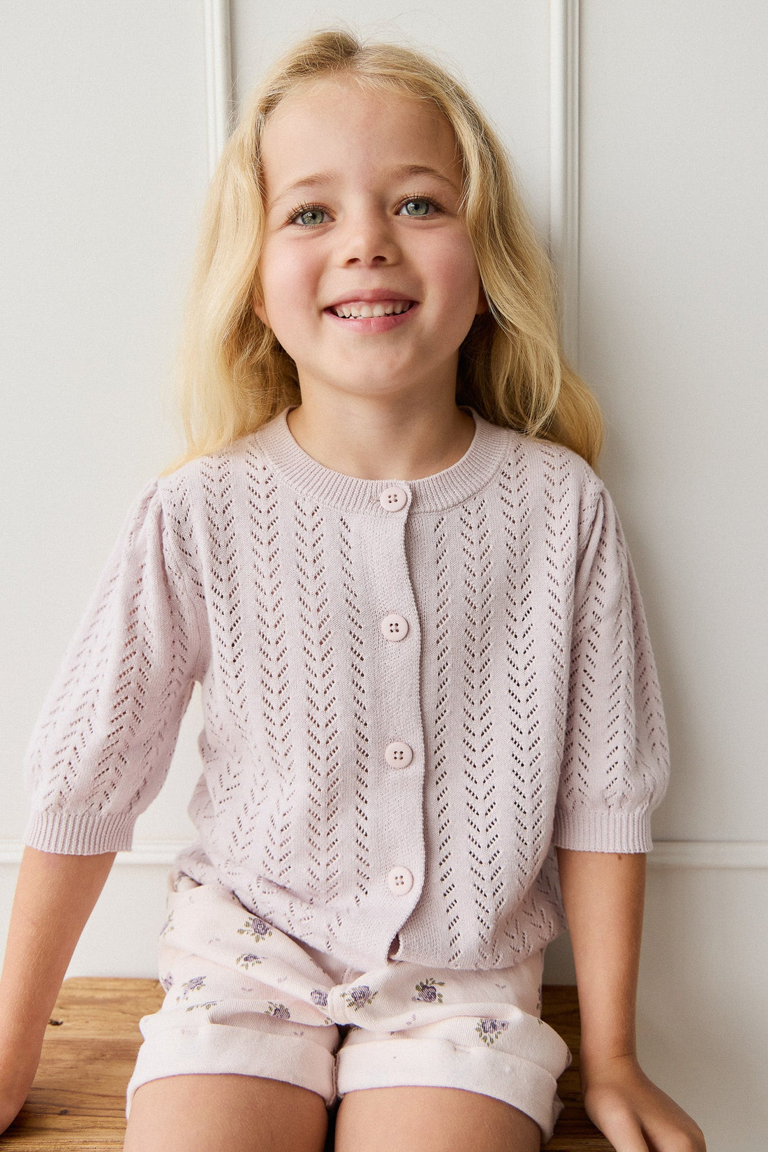Aria Knitted Top - Pale Lilac Childrens Jumper from Jamie Kay Australia