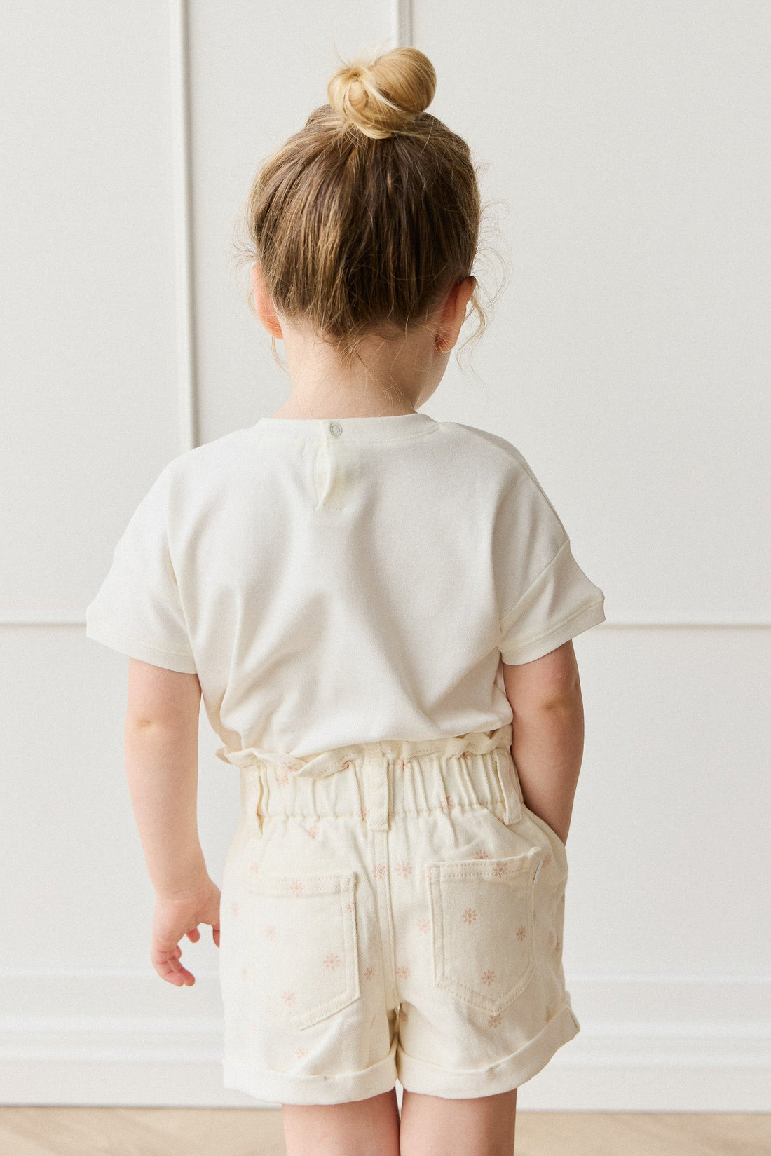 Pima Cotton Mimi Top - Parchment Petite Cerise Childrens Top from Jamie Kay Australia