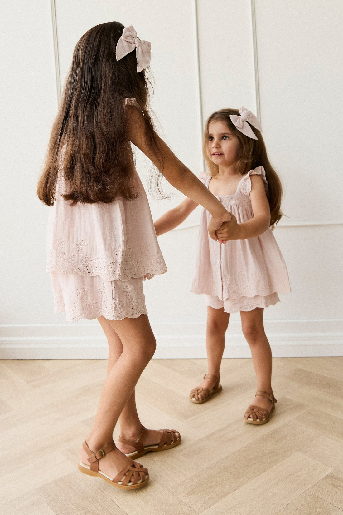 Organic Cotton Muslin Anja Short - Pale Lilac Childrens Short from Jamie Kay Australia