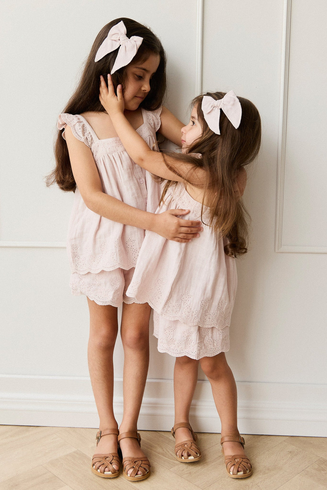 Organic Cotton Muslin Bow - Pale Lilac Childrens Bow from Jamie Kay Australia