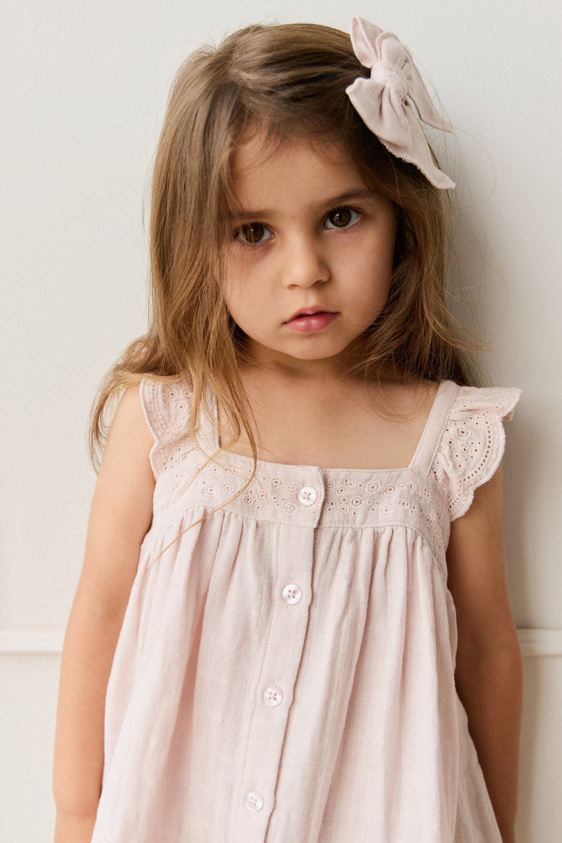 Organic Cotton Muslin Anja Top - Pale Lilac Childrens Top from Jamie Kay Australia