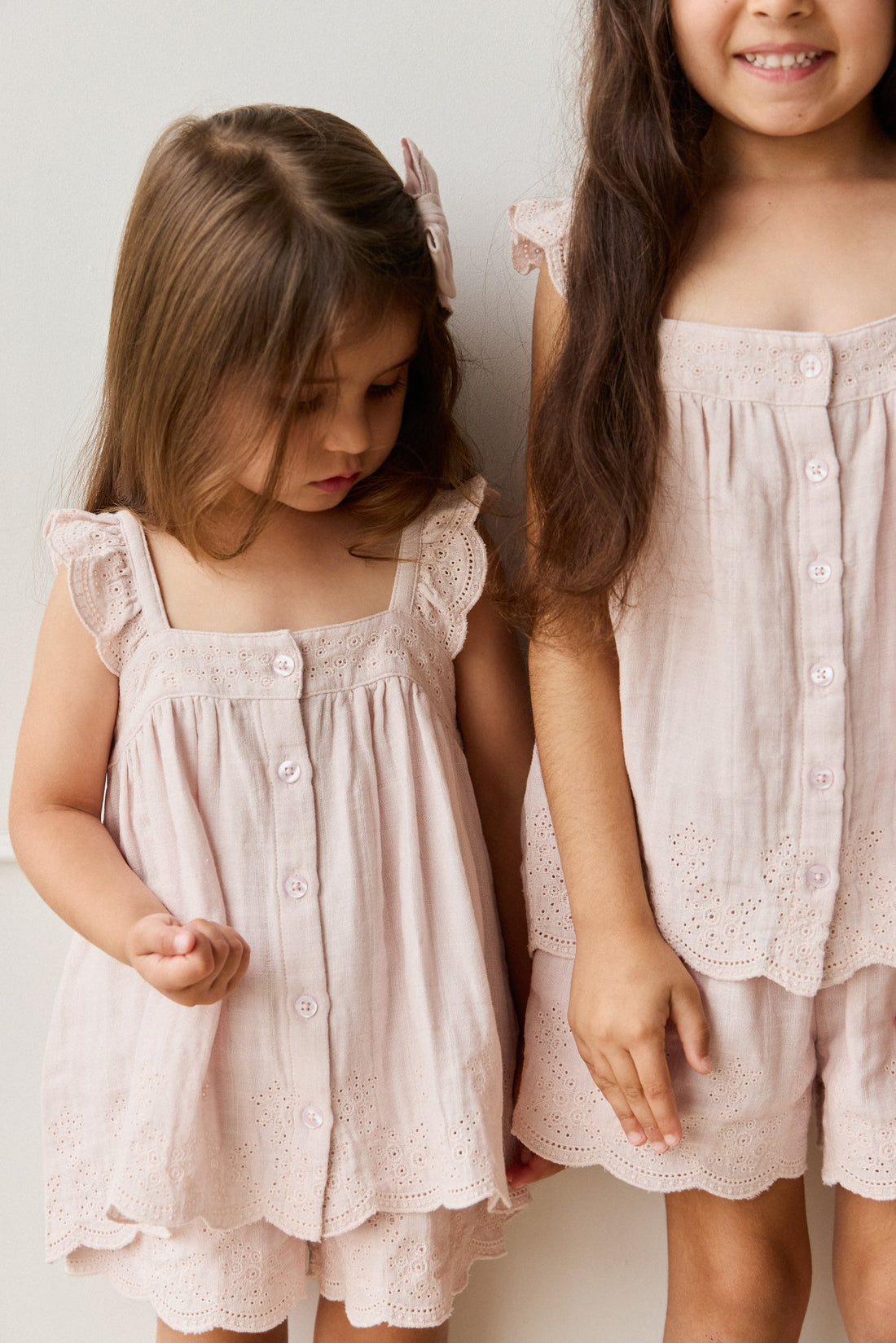 Organic Cotton Muslin Anja Short - Pale Lilac Childrens Short from Jamie Kay Australia