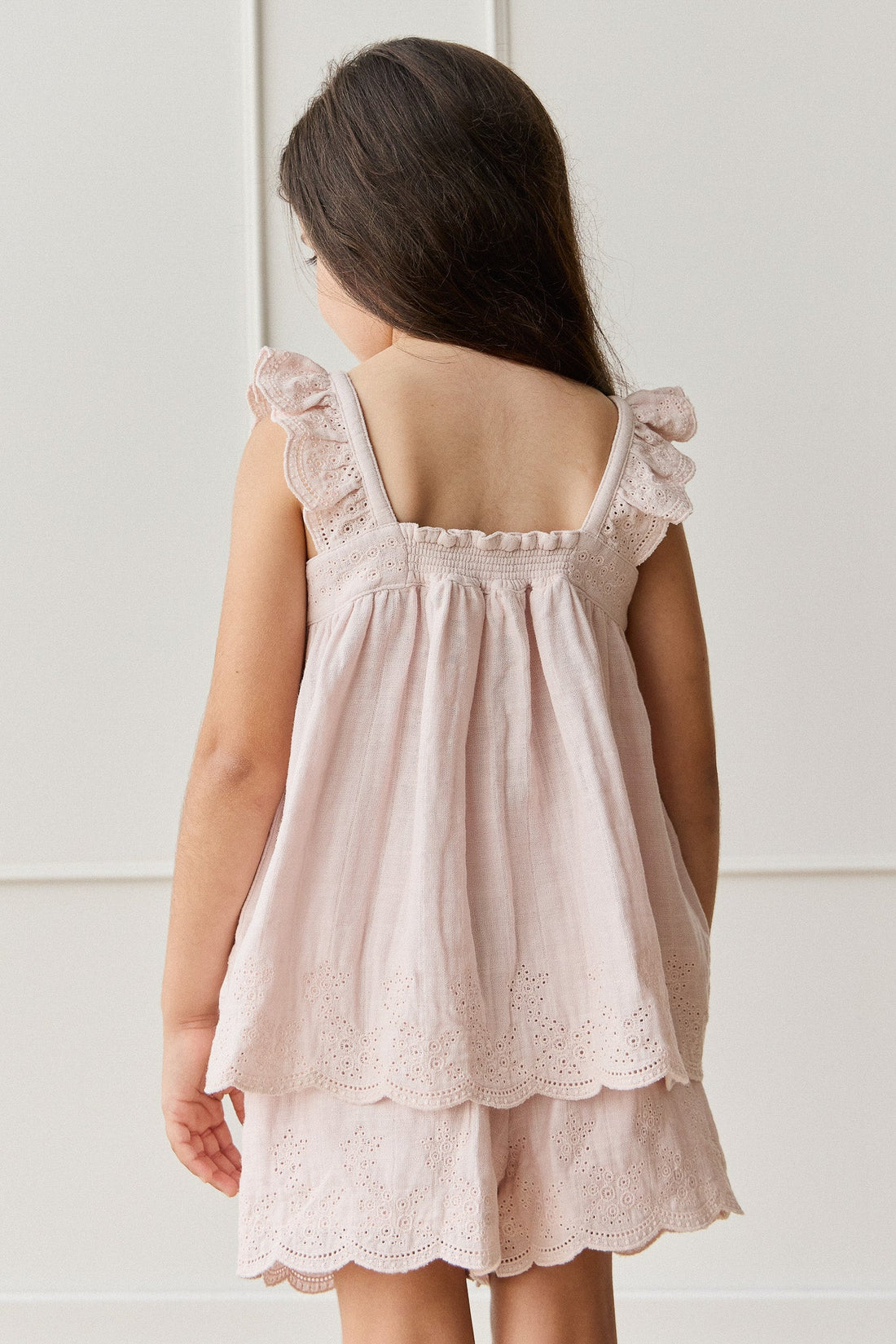 Organic Cotton Muslin Anja Top - Pale Lilac Childrens Top from Jamie Kay Australia