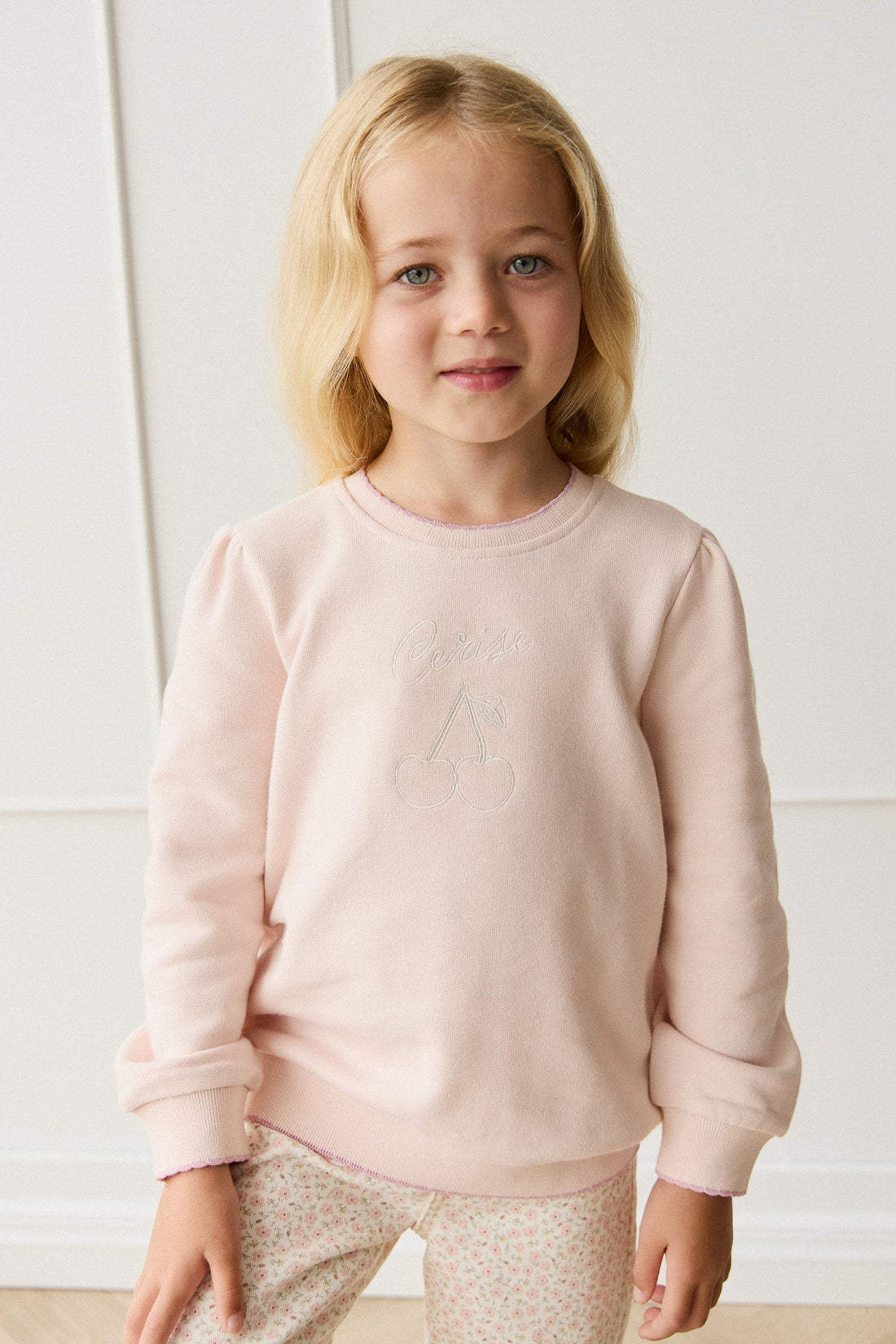 Organic Cotton Monroe Sweatshirt - Morganite Cerise Childrens Top from Jamie Kay Australia