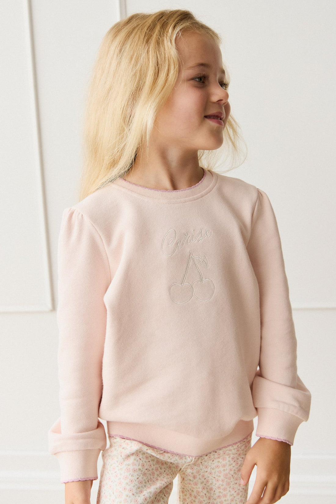 Organic Cotton Monroe Sweatshirt - Morganite Cerise Childrens Top from Jamie Kay Australia