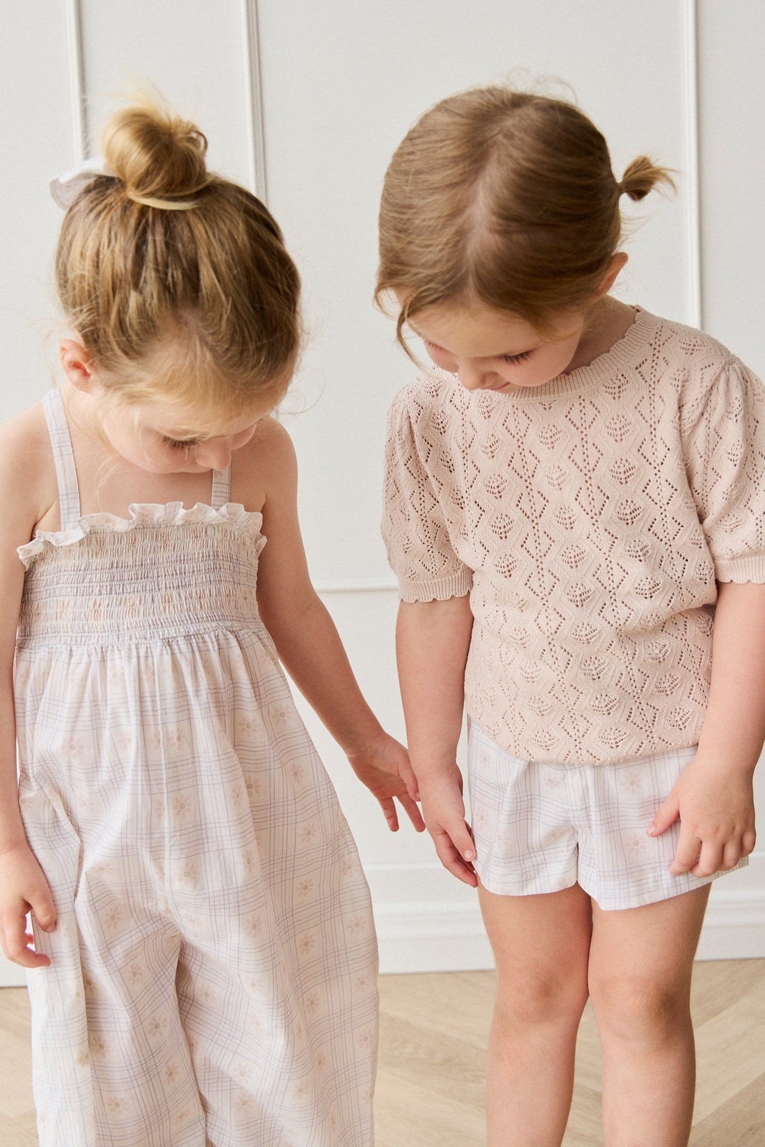 Organic Cotton Arabella Jumpsuit - Marguerite Egret Childrens Jumpsuit from Jamie Kay Australia