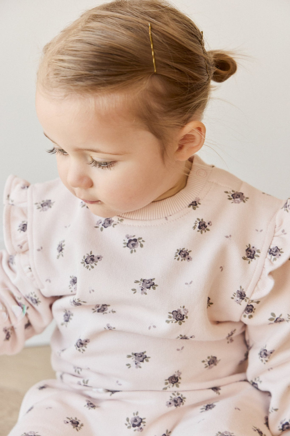 Organic Cotton Lilith Sweatshirt - Simone Sheer Pink Childrens Top from Jamie Kay Australia