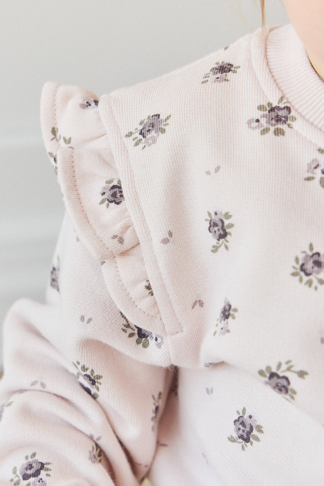 Organic Cotton Lilith Sweatshirt - Simone Sheer Pink Childrens Top from Jamie Kay Australia