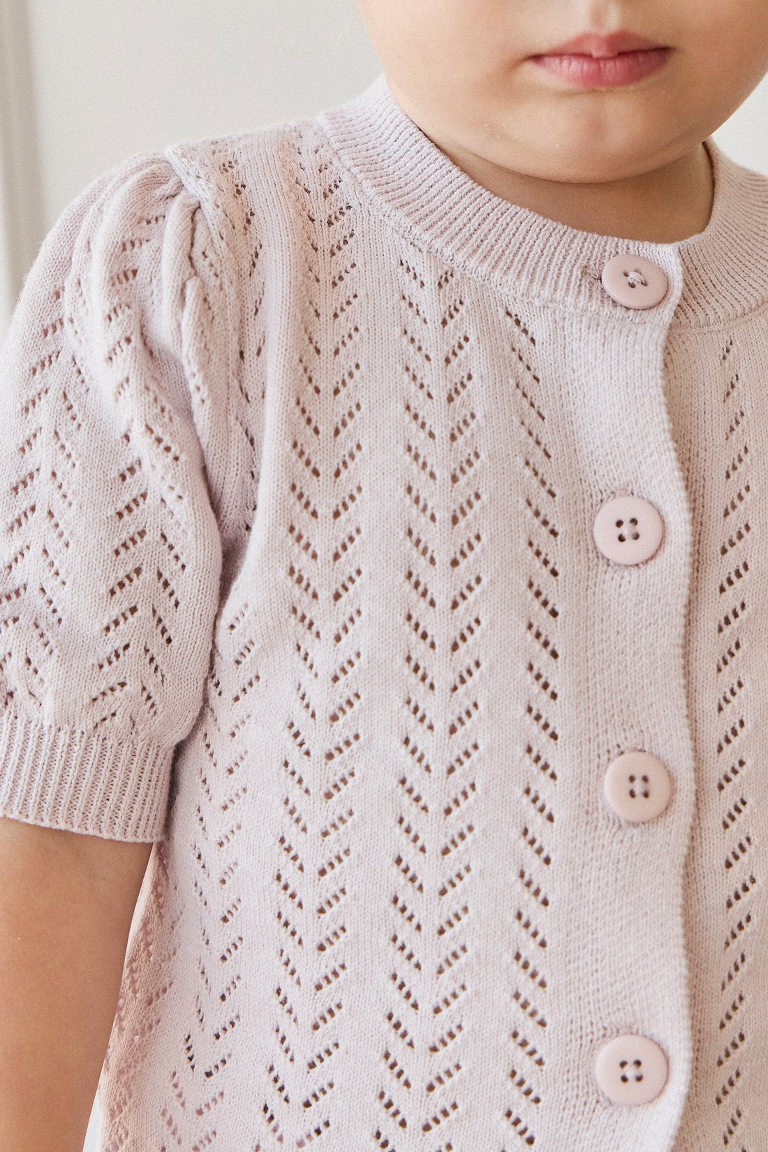 Aria Knitted Top - Pale Lilac Childrens Jumper from Jamie Kay Australia