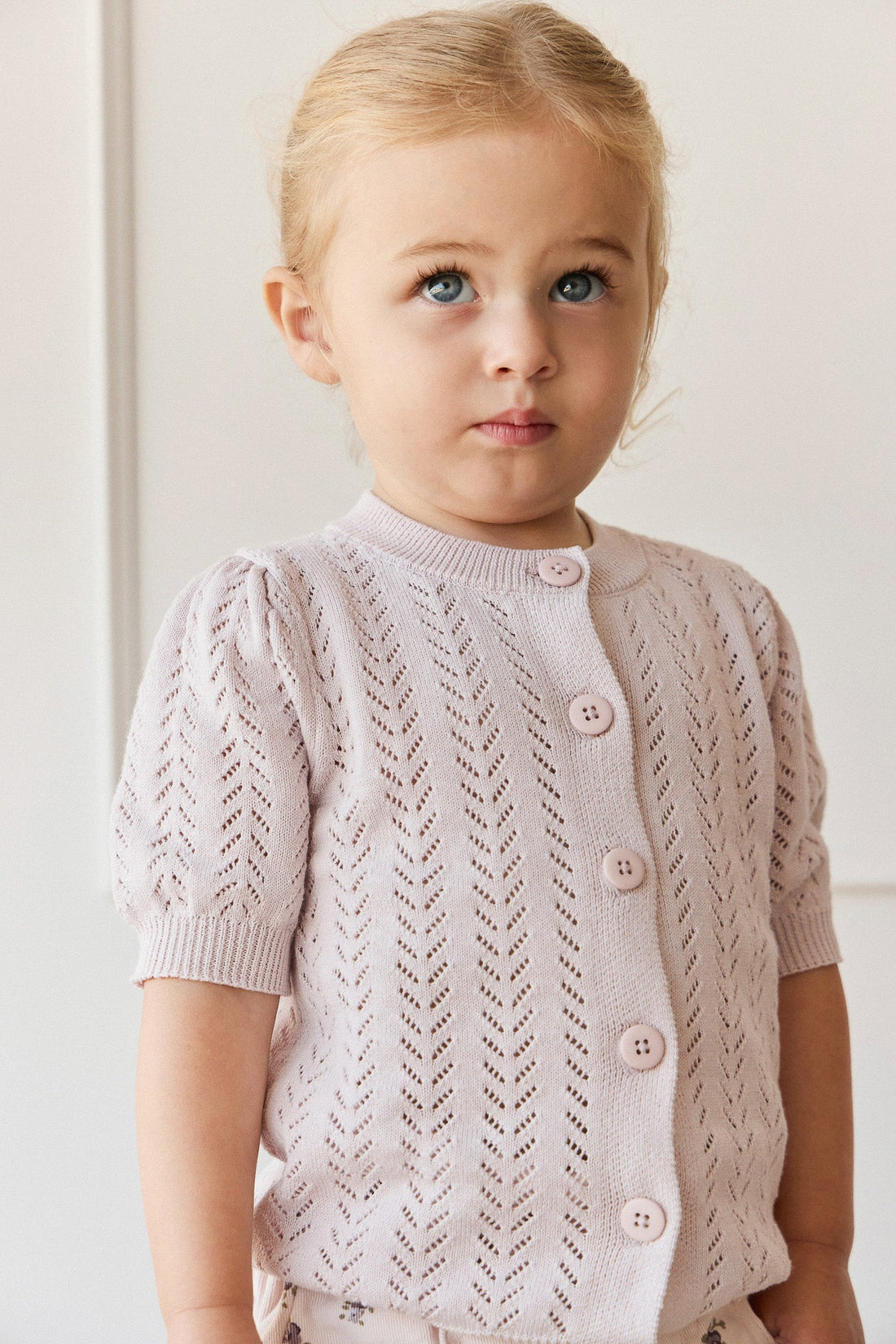 Aria Knitted Top - Pale Lilac Childrens Jumper from Jamie Kay Australia