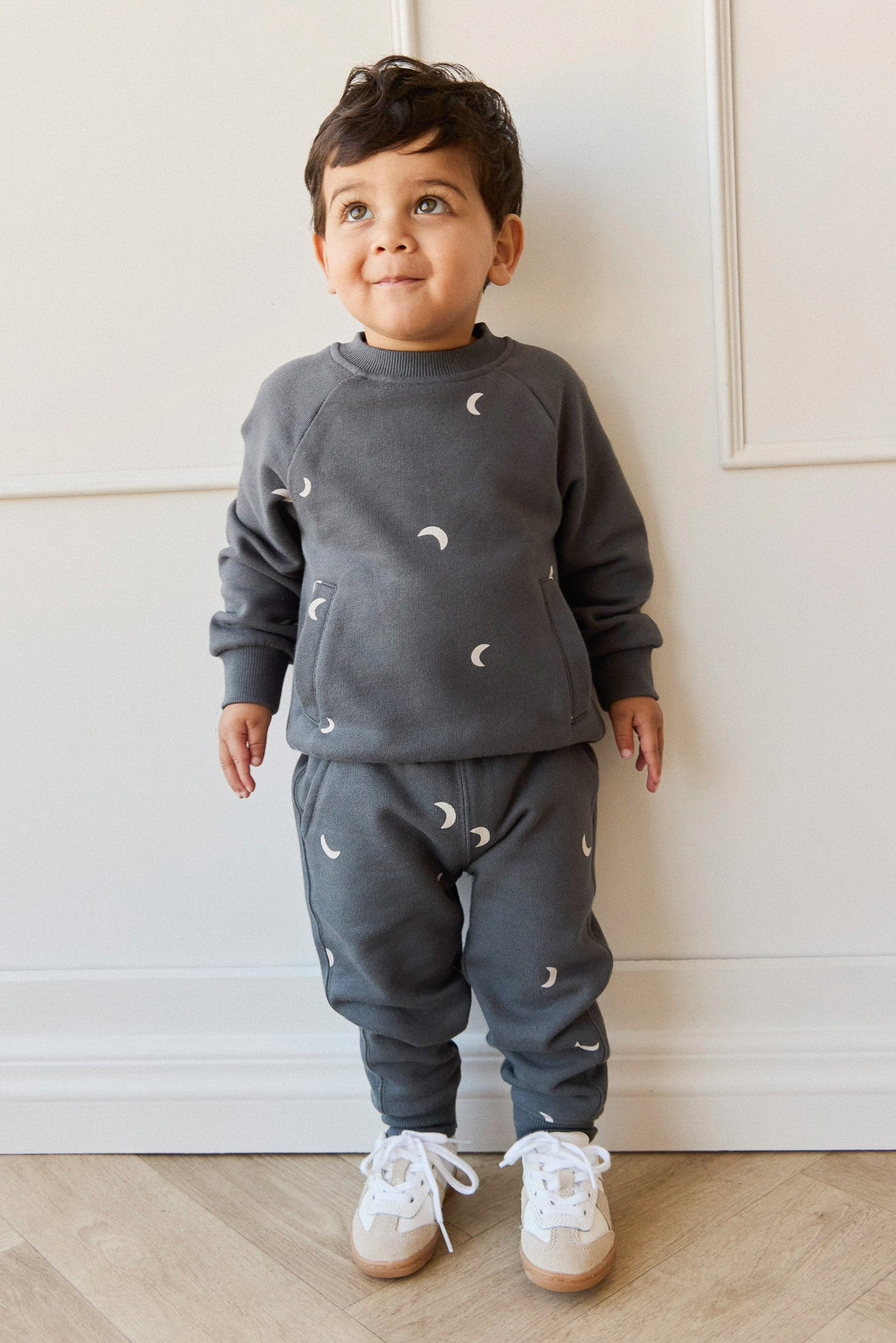 Organic Cotton Jalen Track Pant - Crescent Moon Icelandic Childrens Pant from Jamie Kay Australia