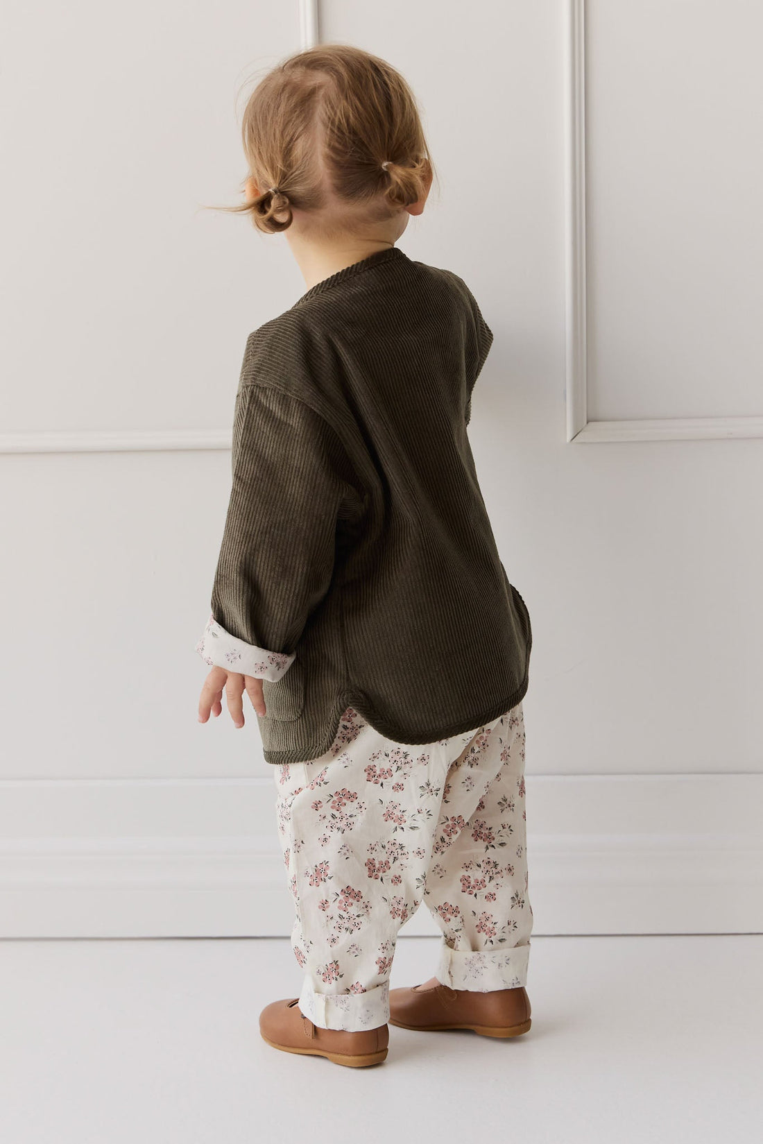 Esther Corduroy Jacket - Khaki/Selena Blush Childrens Jacket from Jamie Kay Australia