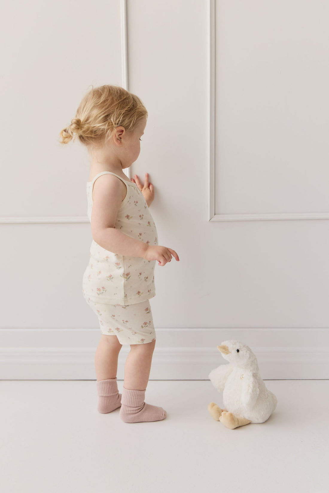 Organic Cotton Everyday Bike Short - Emilia Egret Childrens Short from Jamie Kay Australia