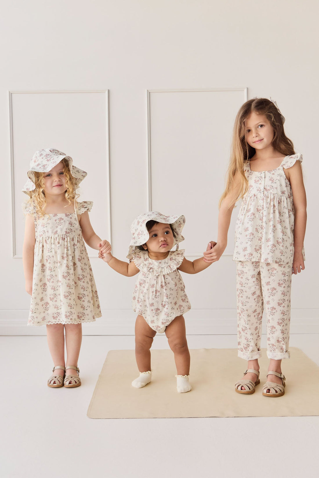 Organic Cotton Annabella Romper - Selena Blush Childrens Bodysuit from Jamie Kay Australia
