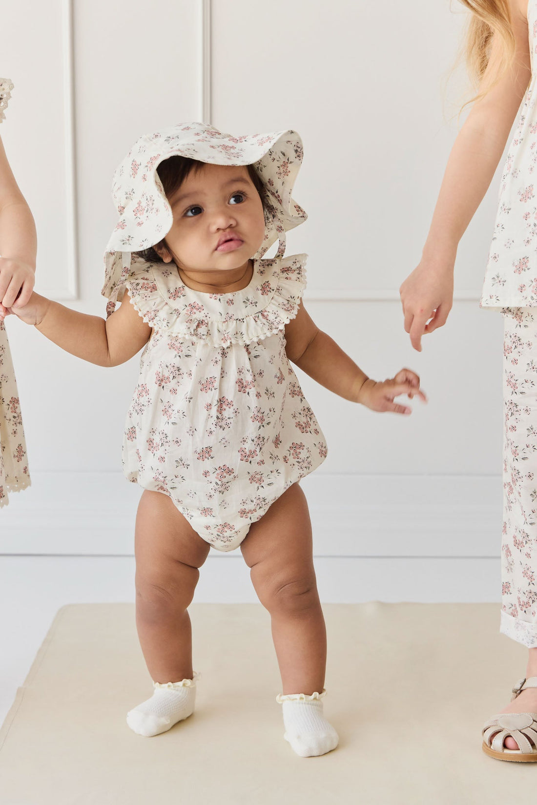 Organic Cotton Annabella Romper - Selena Blush Childrens Bodysuit from Jamie Kay Australia