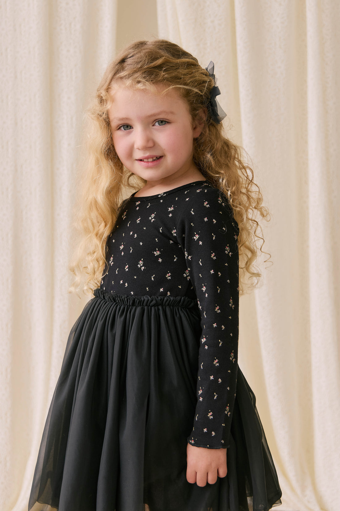 Anna Tulle Dress - Dina Ebony Childrens Dress from Jamie Kay Australia