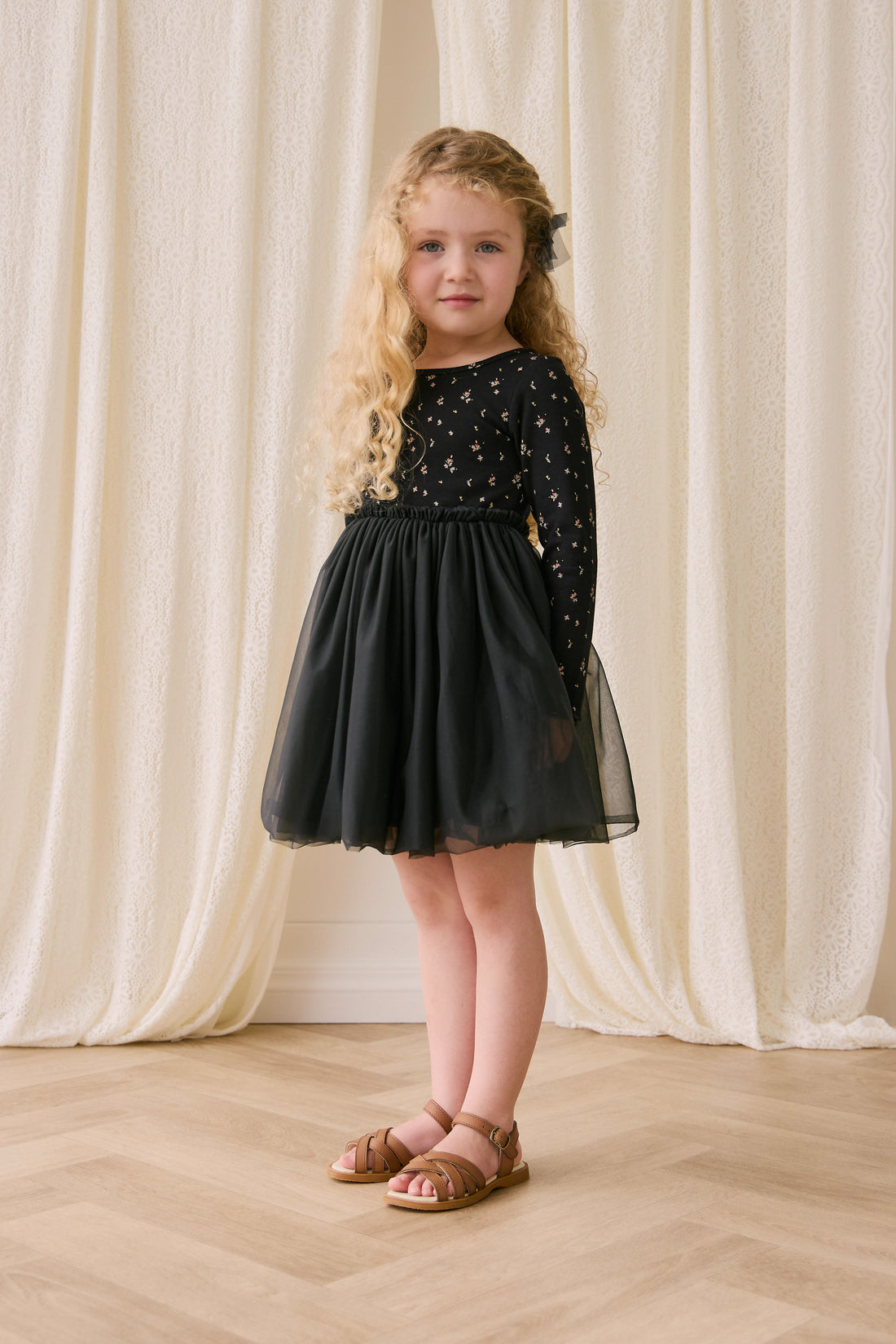 Anna Tulle Dress - Dina Ebony Childrens Dress from Jamie Kay Australia