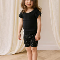 Organic Cotton Modal Elisa Bike Short - Dina Ebony Childrens Shorts from Jamie Kay Australia