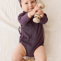 Organic Cotton Modal Lilian Headband - Blackberry Childrens Headband from Jamie Kay Australia