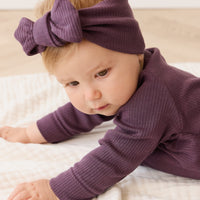 Organic Cotton Modal Lilian Headband - Blackberry Childrens Headband from Jamie Kay Australia