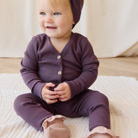 Organic Cotton Modal Everyday Legging - Blackberry Childrens Legging from Jamie Kay Australia
