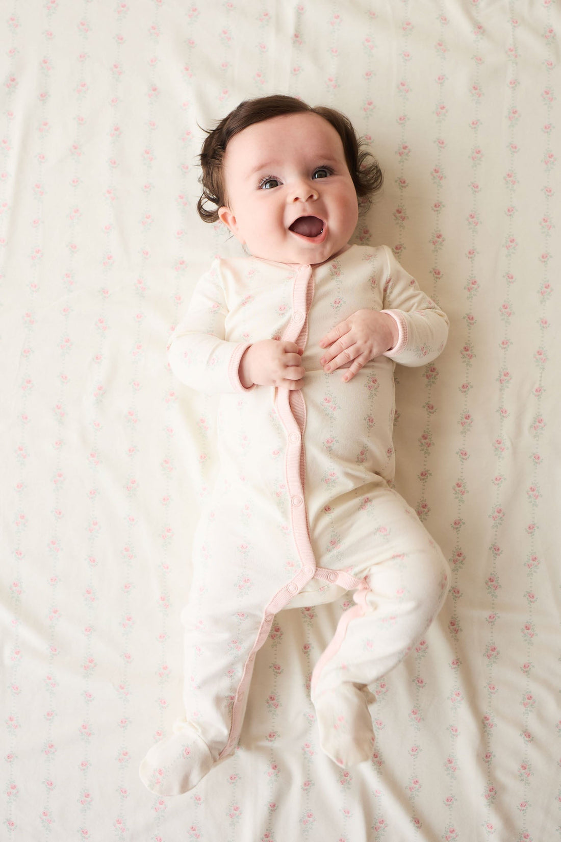 Organic Cotton Amory Onepiece - Rose Trail Childrens Pyjama from Jamie Kay Australia
